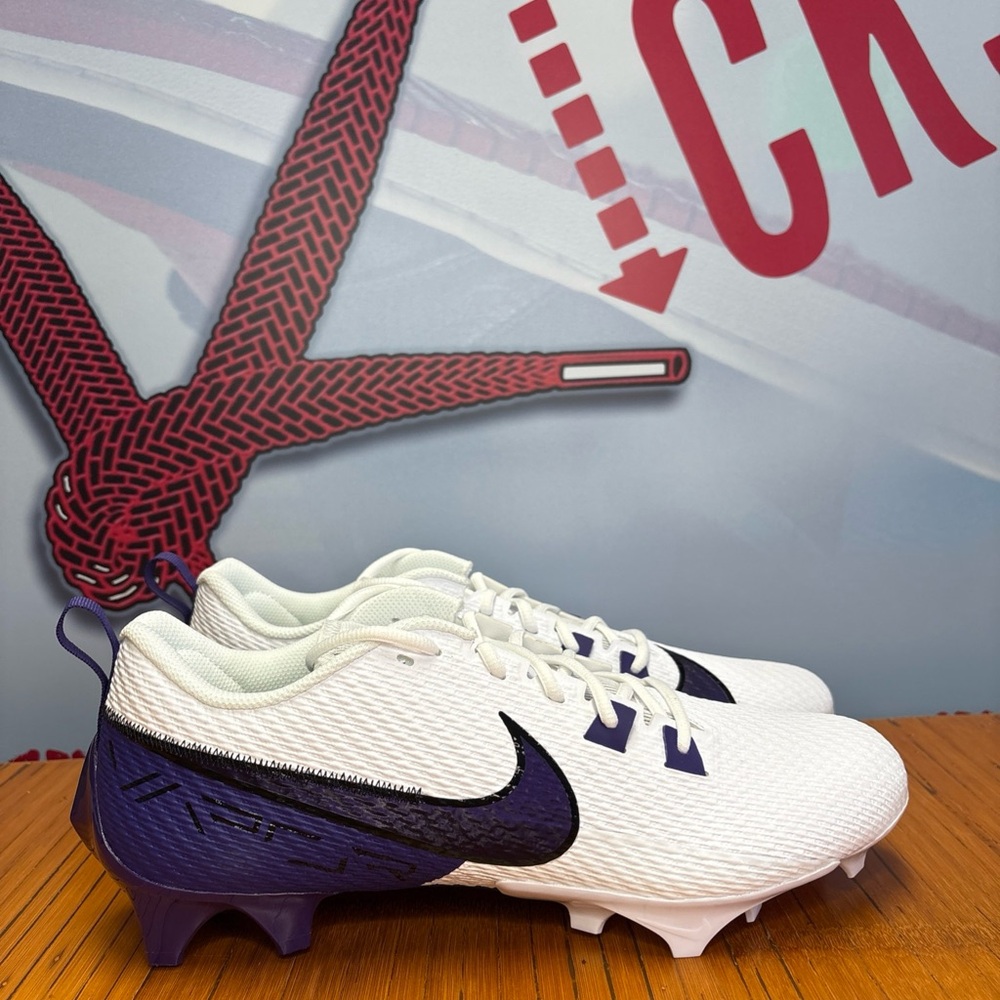 Nike Vapor Edge Speed 360 2 TB White Purple Football Cleats Mens Size 12.5 NEW